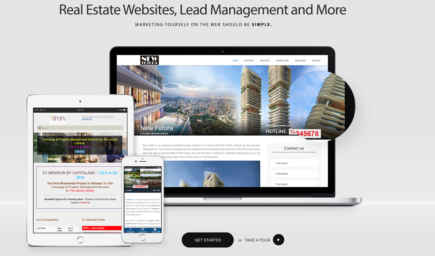 a responsive property website 