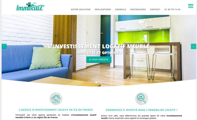 bold typography in property website design