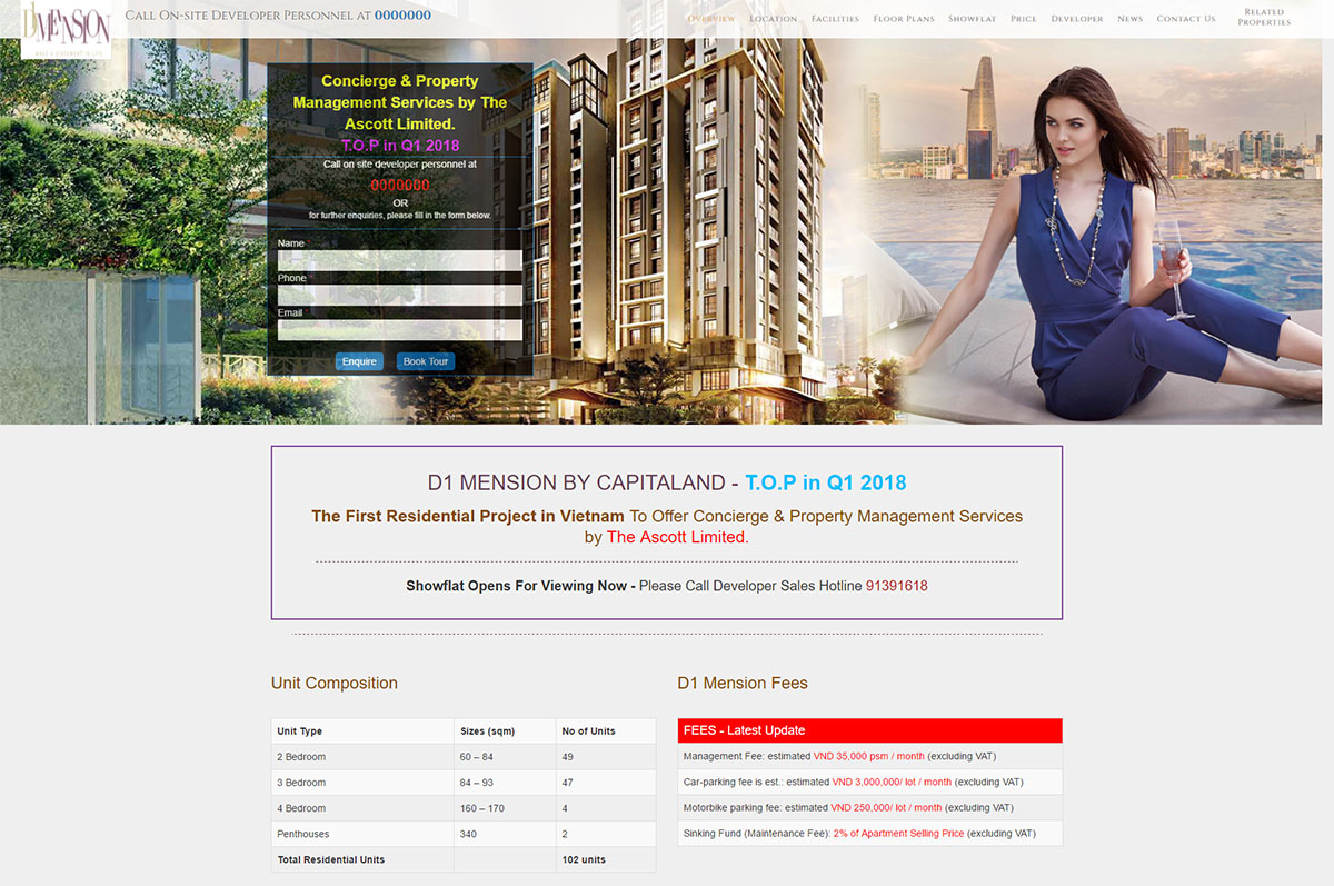 singapore real estate agency website design